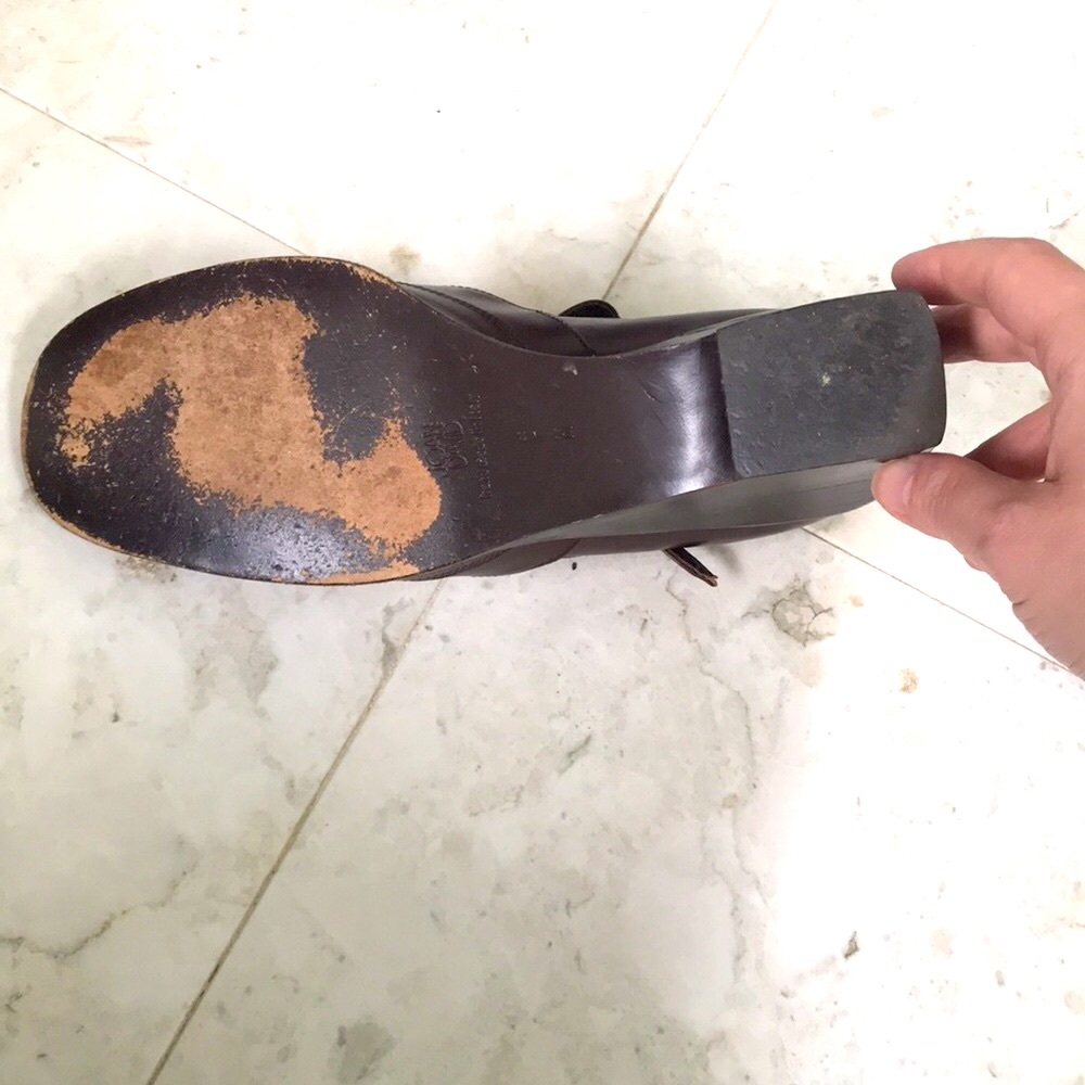 Vintage Mid-1990s Joan & David Brown Leather Wedges Size 6. - Picture 3 of 14